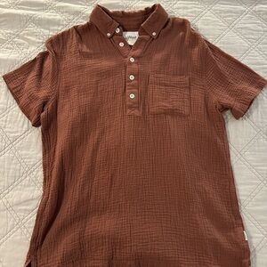 Burgundy Textured Men's Shirt
